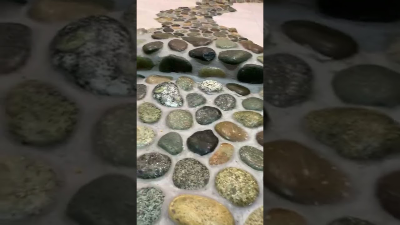 Pebble Tile Shower Floor | Pebbles floor | Bathroom Floor