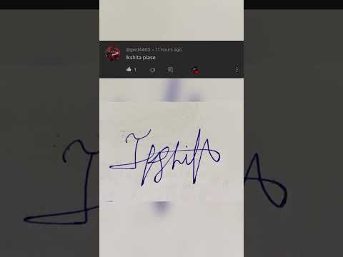 Ikshita name signature | short video #viral #signature #viralvideo #youtubeshorts #art @BhaWin5