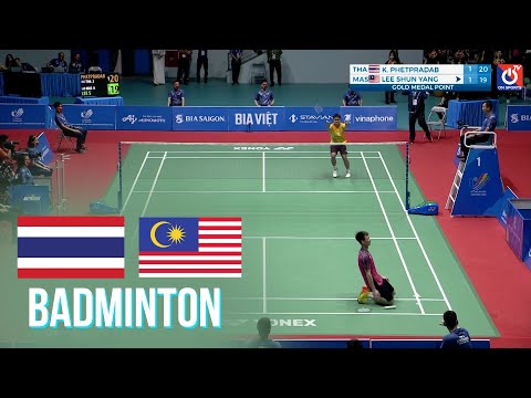 FULL HD: Phetpradab (Thailand) vs Lee Shun Yang (Malaysia) l Badminton SEA Games 31