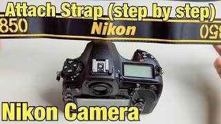 Nikon Camera: How to Attach Neck Strap (step by step)