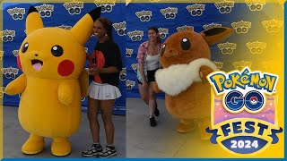 Pikachu and Eevee Meet & Greet at Pokémon GO Fest 2024: New York City