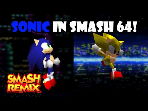 SONIC and SUPER SONIC Moveset Showcase and Gameplay! (Smash Remix 1.1.0)