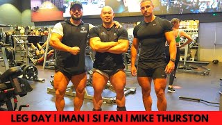 Leg Day Workout at Train SF Dubai  | Mike Thurston | Iman Shekari