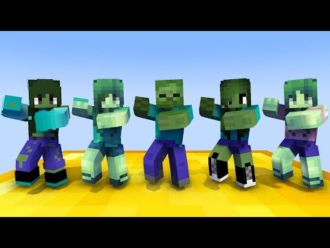 MONSTER SCHOOL : GANGNAM STYLE ZOMBIE FAMILY - MINECRAFT ANIMATION
