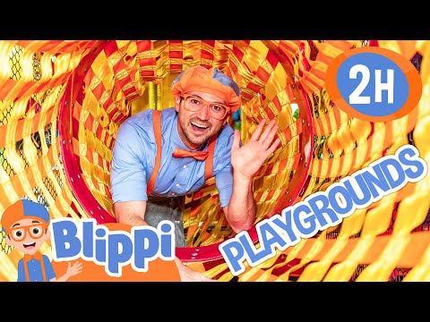 Blippi's Visits Kidsville Indoor Playground! 2 Hours of Blippi Episodes for Kids