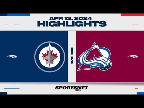 NHL Highlights | Jets vs. Avalanche - April 13, 2024