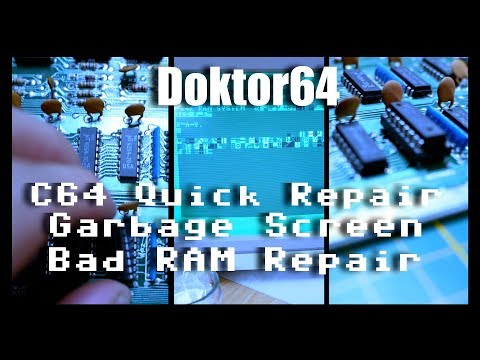 Doc64 #16 | Commodore C64 | Garbage Scrambled Screen bad RAM REPAIR ASSY 250425