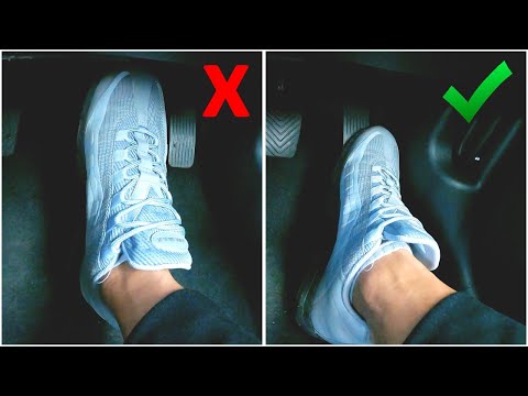 Part of a video titled The Best Foot Position For Driving - YouTube