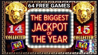 🚩OMG! THE BIGGEST JACKPOT OF THE YEAR! 64 Free Games | Buffalo Gold Slot
