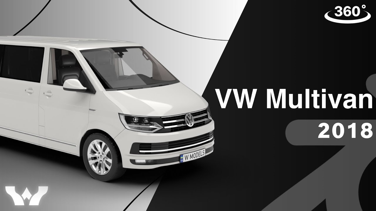 Volkswagen Tranporter T6 Multivan 2019 3D Model