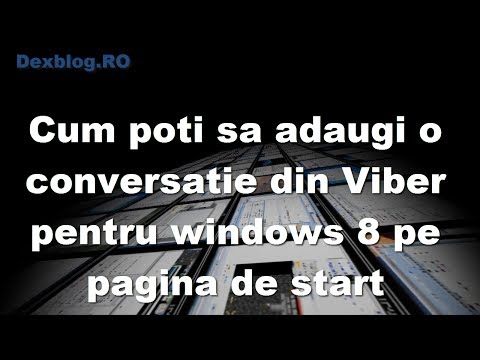 Cum sa adaugi Viber pentru Windows 8 pe pagina de start la acest sistem de operare