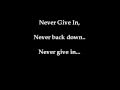 Never Give In by Black Veil Brides (lyrics) 