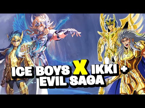 SUPREMOS ICE BOYS VERSUS EVIL SAGA E IKKI DIVINO!! - Saint Seiya Awakening