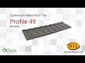 Britmet - Profile 49 - Lightweight Metal Roof Tile - Tartan Green (0.45mm)