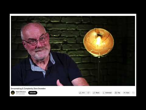 Clip: Dave Snowden on Micro Impacts and Engineered Energy Costs To Incentive Good Behaviors