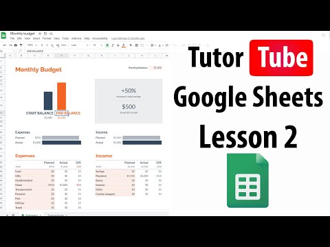Google Sheets Tutorial Lesson 2 Interface