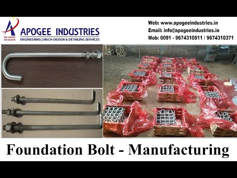 Hot dip galvanized foundation bolt