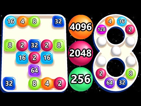 Maze Merge - Number Match, Balls Game - All Levels Gameplay Android,iOS - 2048 Games
