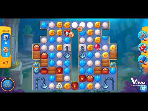 Fishdom. 8563 level no boosters and diamonds. 17 moves