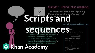 Download the video "Scripts and sequences | Intro to CS - Python | Khan Academy"