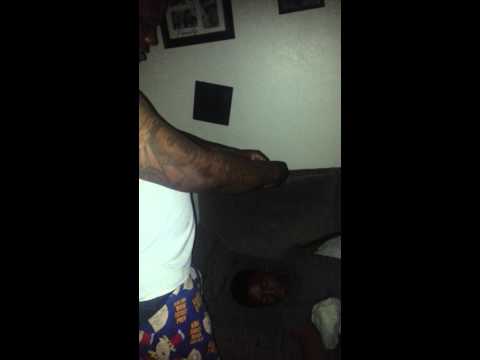 RRari pranks his son wit egg while he sleeps