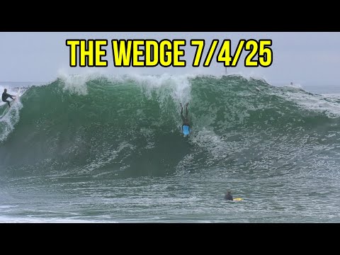INSANE 4TH OF JULY SWELL AT The Wedge! (July 4th 2025 RAW Video)