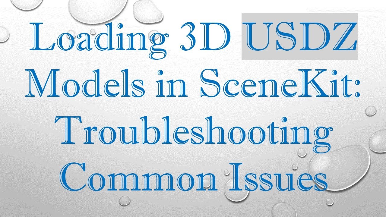 Loading 3D USDZ Models in SceneKit: Troubleshooting Common Issues