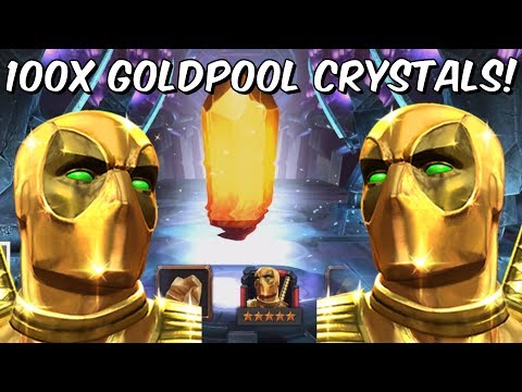 100x 5 Star Golden Deadpool (Goldpool) Crystal Opening! - Marvel Contest Of Champions