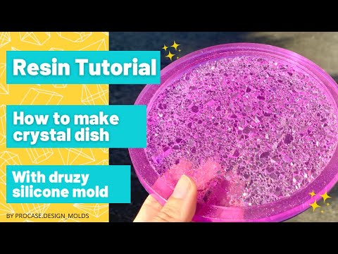 Resin tutorial: How to make crystal dish with Druzy silicone molds