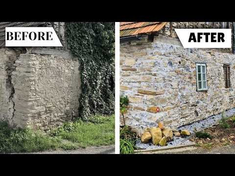 We FINISH Rebuilding our Collapsing LIMESTONE Wall