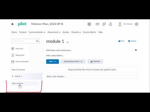 D2l Creating Modules