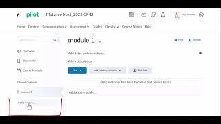How to Add Modules on D2L Brightspace