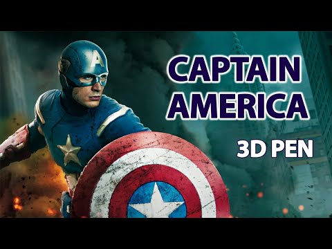 3D PEN ART | CAPTAIN AMERICA | КАК НАРИСОВАТЬ КАПИТАНА АМЕРИКА 3D РУЧКОЙ | 2019