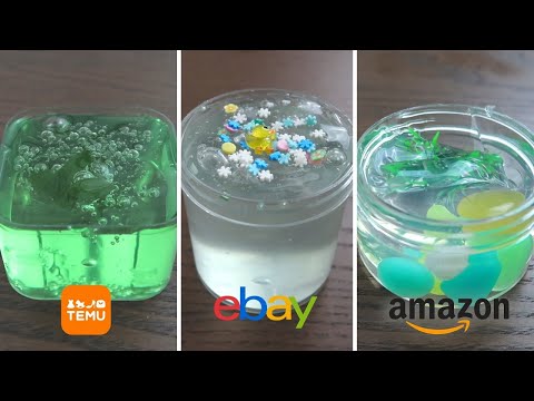 Reviewing Slimes from Temu, Amazon, and More Compilation