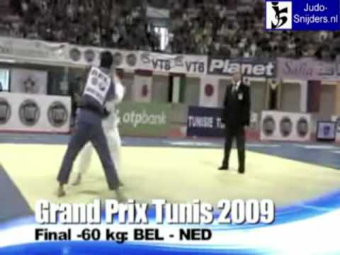 Judo 2009 Tunis: Bomboir (BEL) - Mooren (NED) [-60kg].