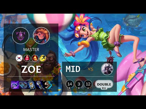 Zoe Mid vs Syndra - KR Master Patch 10.13