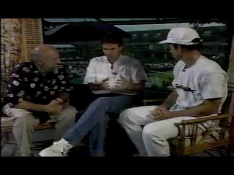 1990 John McEnroe interview with Jimmy Connors and Bud Collins at Wimbledon