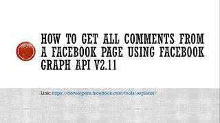 Get All Comments from a Facebook page using Facebook Graph API