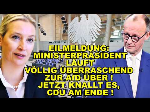 EIL: Ministerpräsident läuft ZUR AfD ÜBER!