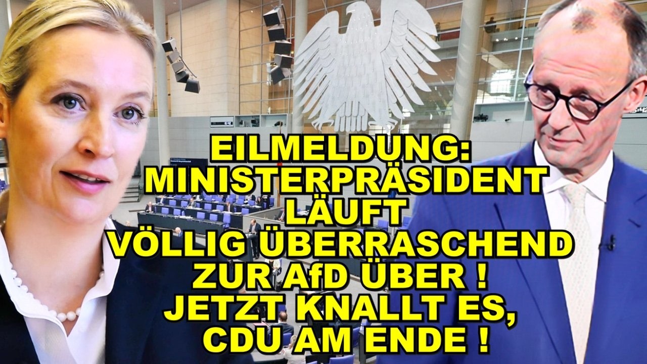 EIL: Ministerpräsident läuft ZUR AfD ÜBER!