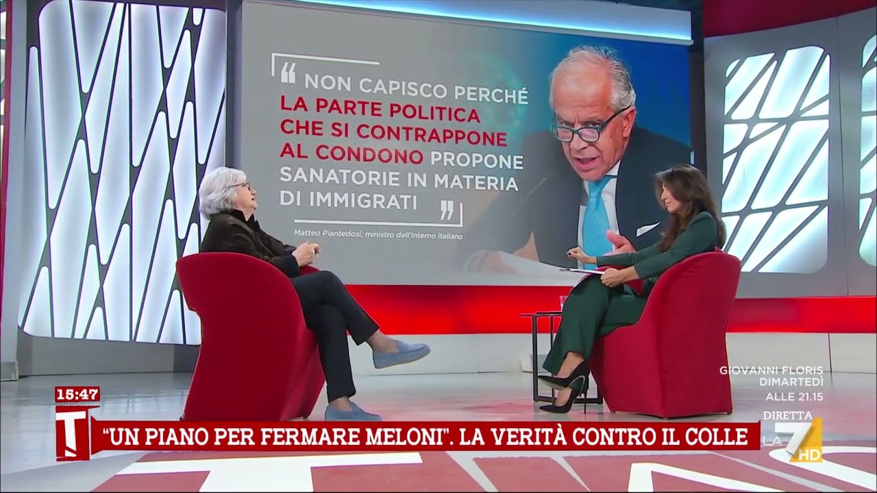 Rosy Bindi: “Vergognose le parole di Piantedosi su condono e immigrati”