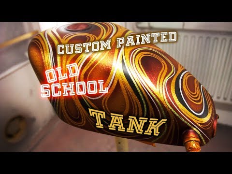 Custom painted old school tank. (Psychedelic, flakes & candy)