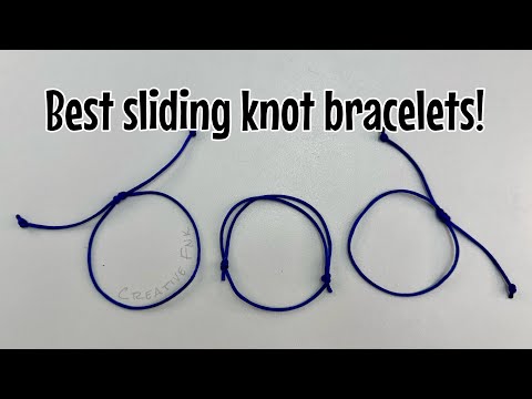 The best 3 adjustable sliding knot bracelets! How to tie simple bracelets fast