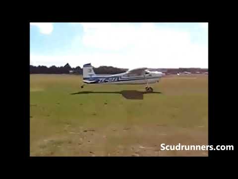 Cessna 180 Short Field Landing - Crash
