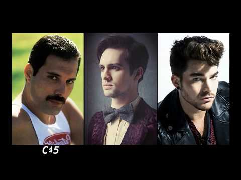 Vocal Range Battle: Freddie Mercury, Brendon Urie and Adam Lambert