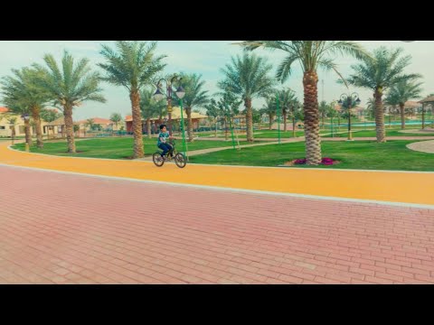 Al ashrafiya park and walking area in unaizah,al qassim saudi arabia,the most beautiful walking way