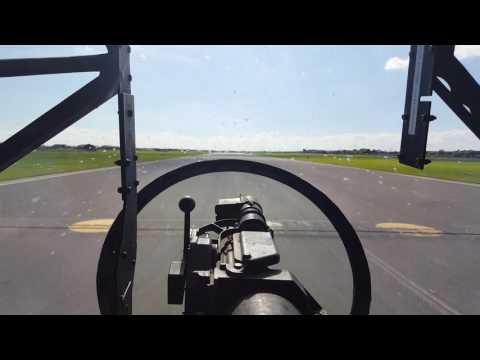 BBMF Lancaster take off view from Bomb Aimers Position