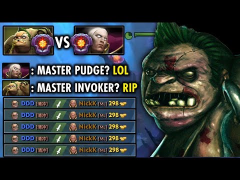 GLOBAL GANKING!! When Master Tier Pudge Meets Master Tier Invoker Mid   | Genius Pudge