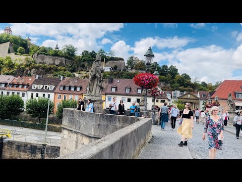 55. Alemanha Würzburg - passeio a pé à beira-rio/
