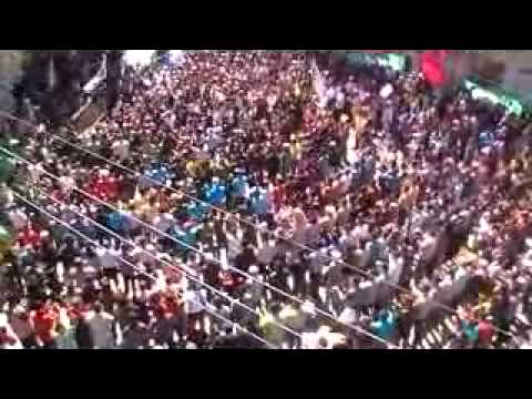 مظاهرة في مدينة القصير في ريف حمص في جمعة "ثورة لكل السوريين"